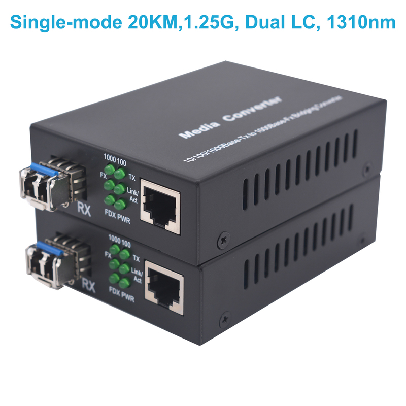 Gigabit Singlemode Fiber Ethernet Media Converter